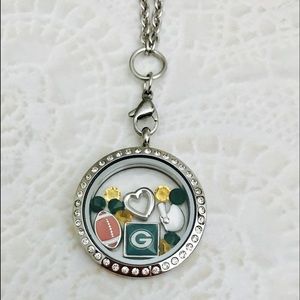 Green Bay memory locket stainless steel